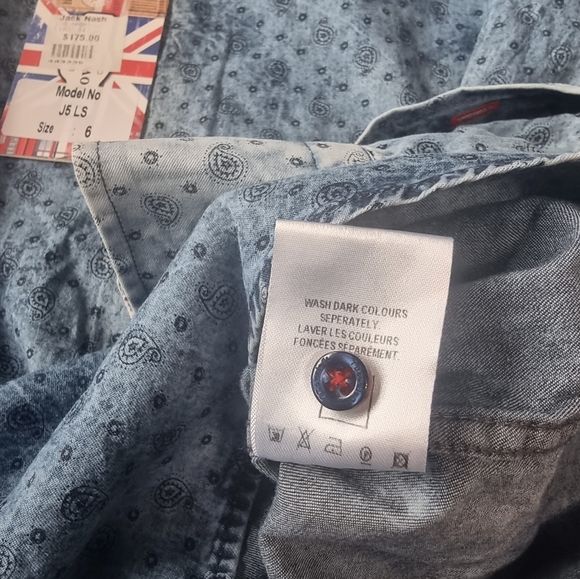 7 Downie St. Paisley Denim Shirt NWT - Picture 8 of 9